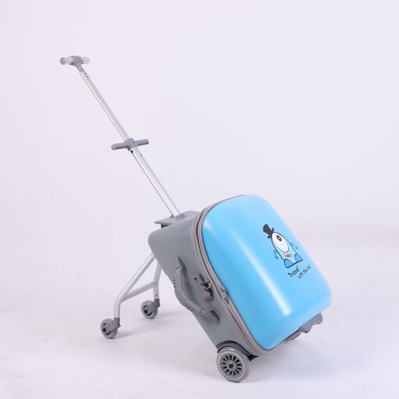 QBOX dječji prtljag za sjedenje na putovanju – otvaranje na zip, TSA kombinacijski lokot, PC materijal, univerzalni kotačići, 4,5 kg