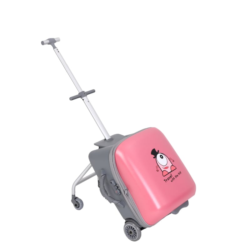 QBOX dječji prtljag za sjedenje na putovanju – otvaranje na zip, TSA kombinacijski lokot, PC materijal, univerzalni kotačići, 4,5 kg