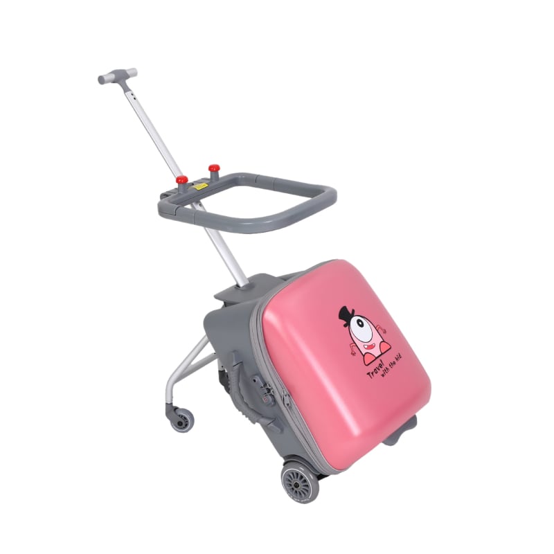 QBOX dječji prtljag za sjedenje na putovanju – otvaranje na zip, TSA kombinacijski lokot, PC materijal, univerzalni kotačići, 4,5 kg