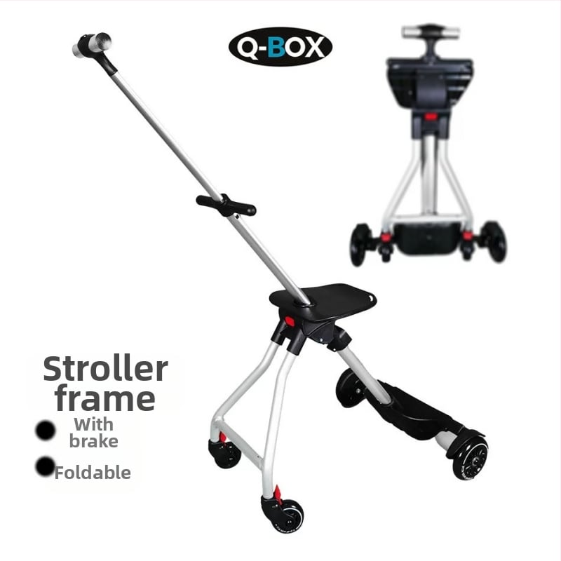 QBOX dječji prtljag za sjedenje na putovanju – otvaranje na zip, TSA kombinacijski lokot, PC materijal, univerzalni kotačići, 4,5 kg