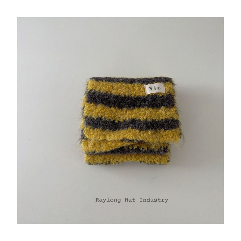 Šal za bebe, vuneni pleteni s prugastim uzorkom, unisex, topao i mekan, svestran srednje duljine