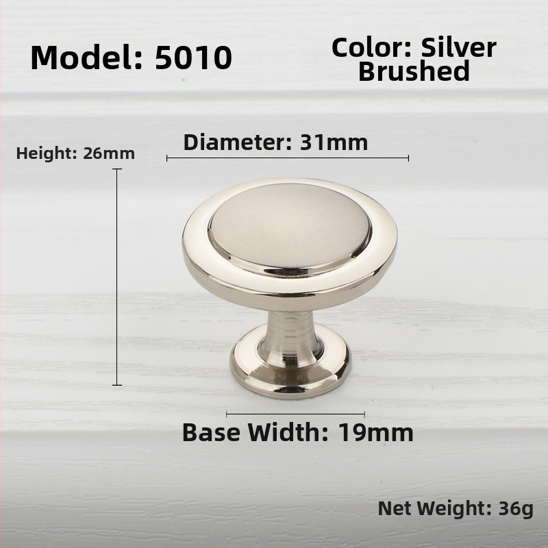 Stalčiaus rankena iš cinko lydinio, Europos stilius, vienos skylės, modelis 5009, tinka stalčiams