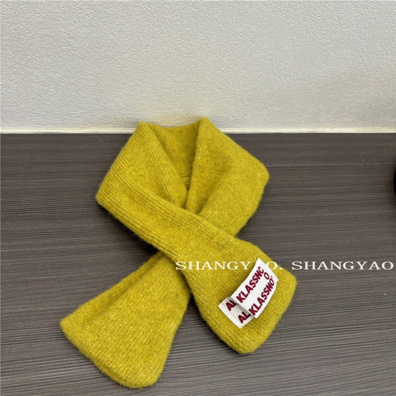 Dječji pleteni šal za zimu, vuna, jednostavna pletena tkanina, jednobojni uzorak, japansko-korejski stil