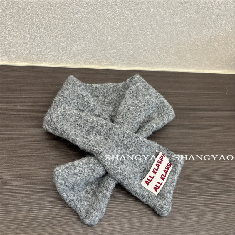 Dječji pleteni šal za zimu, vuna, jednostavna pletena tkanina, jednobojni uzorak, japansko-korejski stil