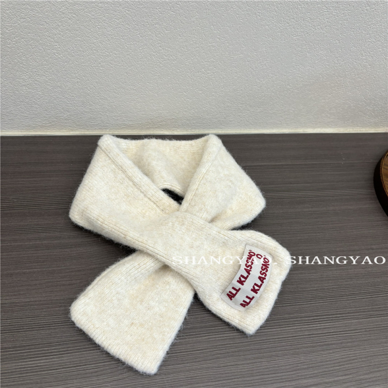 Dječji pleteni šal za zimu, vuna, jednostavna pletena tkanina, jednobojni uzorak, japansko-korejski stil