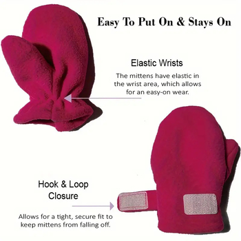 Dječje mitene rukavice od polar flisa, podstavljene, tople, otporne na vjetar, regulirajuće, za jesen-zimu