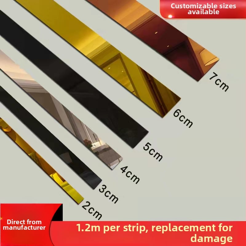 Akrüülpeegel seina kleebis – geomeetriline dekoratiivne kleebis, mitmeosaline komplekt (5+ tk), kaasaegne minimalistlik stiil