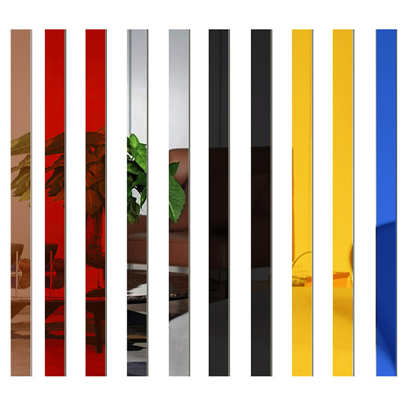 Akrüülpeegel seina kleebis – geomeetriline dekoratiivne kleebis, mitmeosaline komplekt (5+ tk), kaasaegne minimalistlik stiil