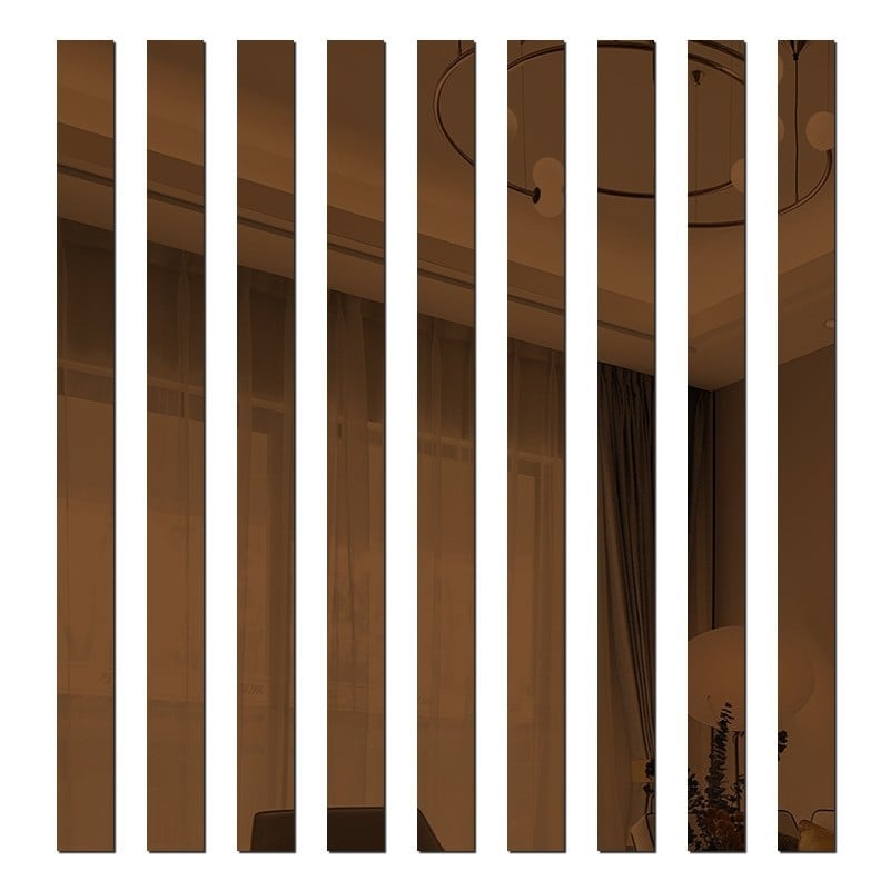 Akrüülpeegel seina kleebis – geomeetriline dekoratiivne kleebis, mitmeosaline komplekt (5+ tk), kaasaegne minimalistlik stiil