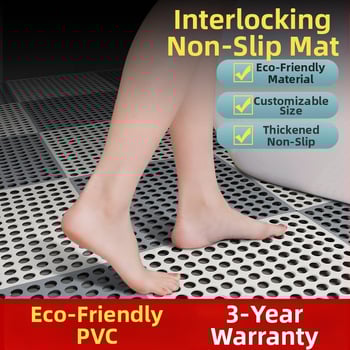 Plastmasas savienojamās paklājiņas vannas istabai un virtuvei, griežami pēc izmēra, pretslīdoši, ūdensizturīgi