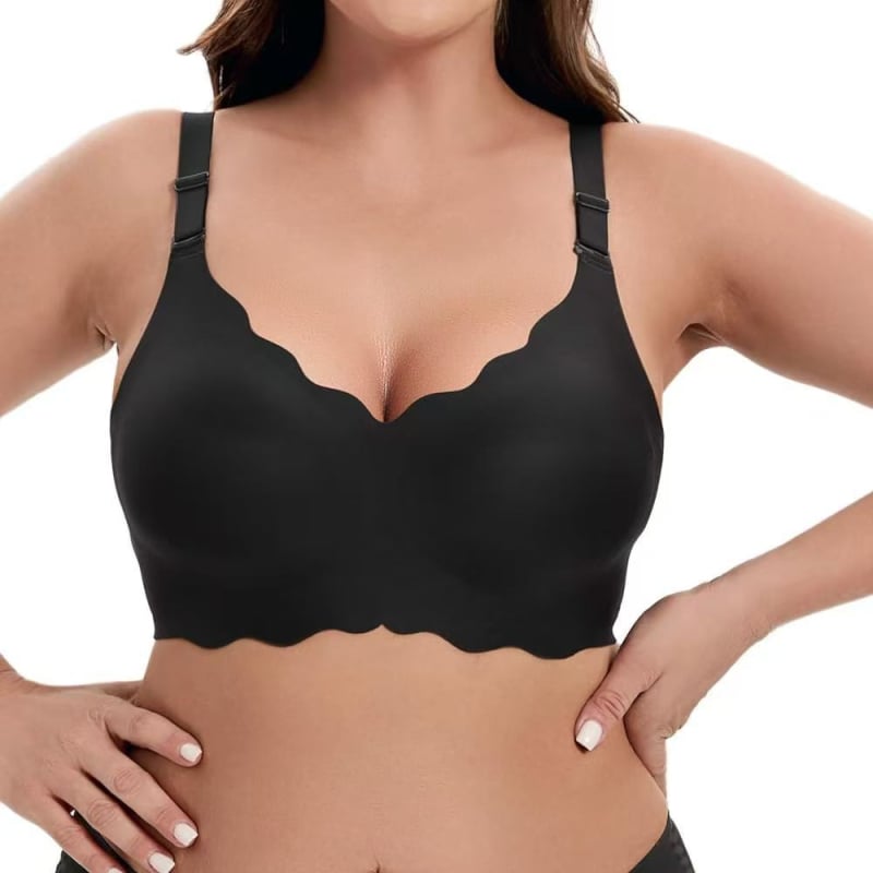 Sutien push-up fără cusur, cu bretele detașabile, cupă 3/4, material nylon cu căptușeală de spandex, Jelly Glue tehnologie