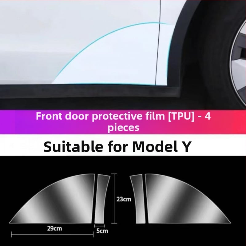Folie TPU de protecție a ușii din spate pentru Tesla Model Y și Model 3 — compatibilă, garanție de 1 an