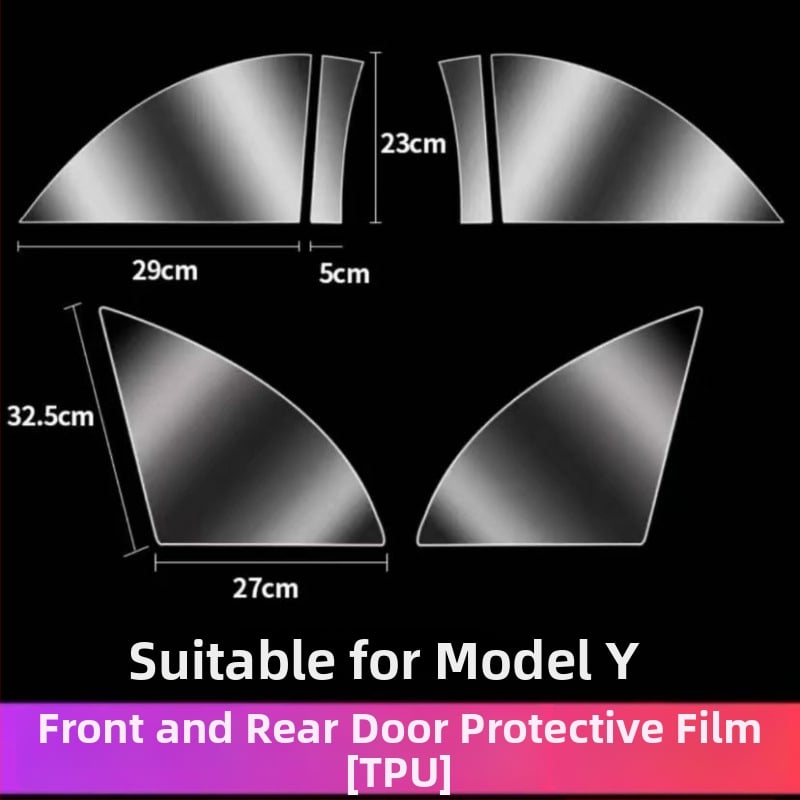 Folie TPU de protecție a ușii din spate pentru Tesla Model Y și Model 3 — compatibilă, garanție de 1 an