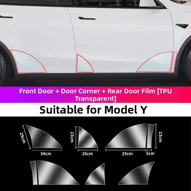 Folie TPU de protecție a ușii din spate pentru Tesla Model Y și Model 3 — compatibilă, garanție de 1 an