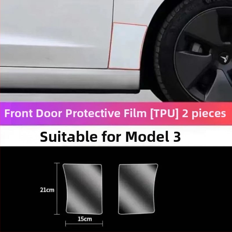 Folie TPU de protecție a ușii din spate pentru Tesla Model Y și Model 3 — compatibilă, garanție de 1 an