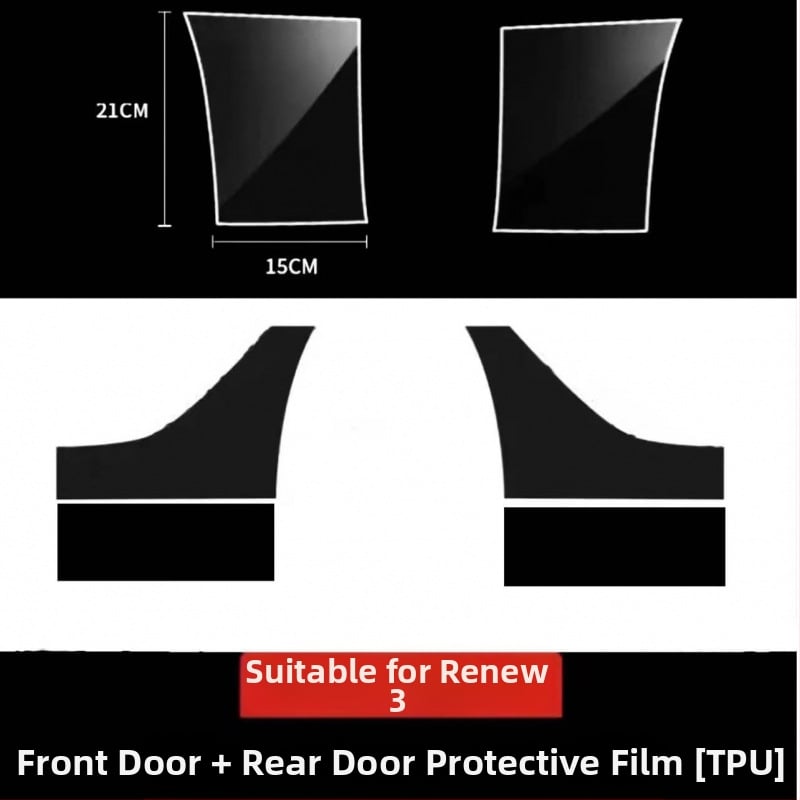 Folie TPU de protecție a ușii din spate pentru Tesla Model Y și Model 3 — compatibilă, garanție de 1 an