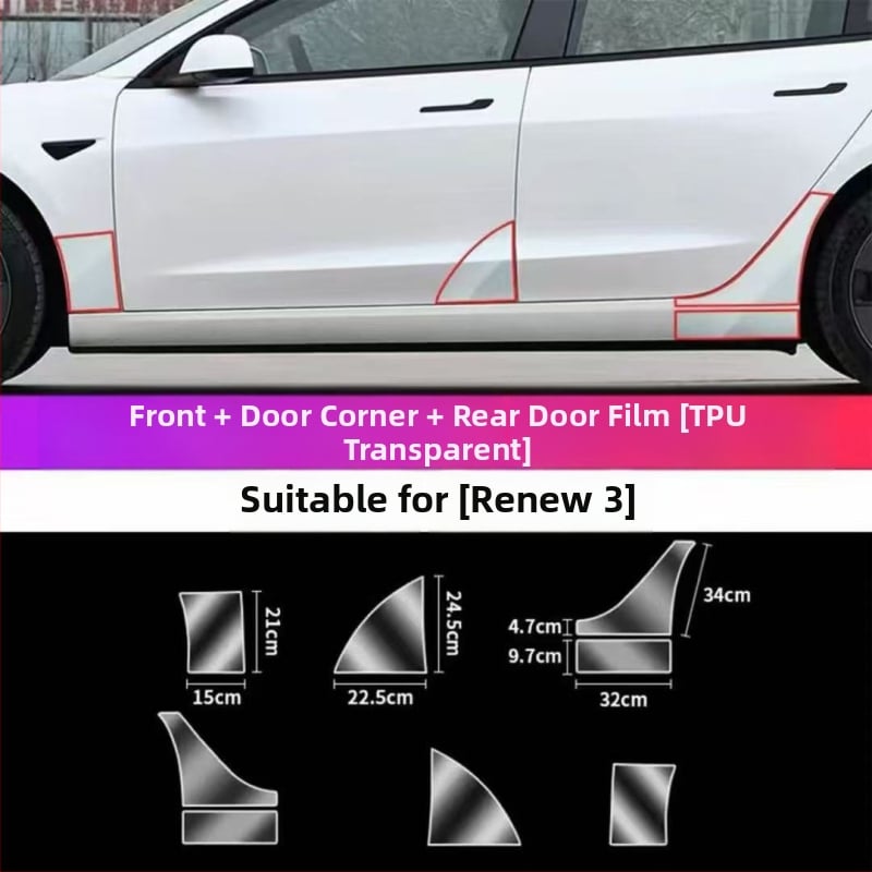 Folie TPU de protecție a ușii din spate pentru Tesla Model Y și Model 3 — compatibilă, garanție de 1 an