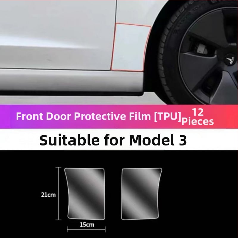 Folie TPU de protecție a ușii din spate pentru Tesla Model Y și Model 3 — compatibilă, garanție de 1 an