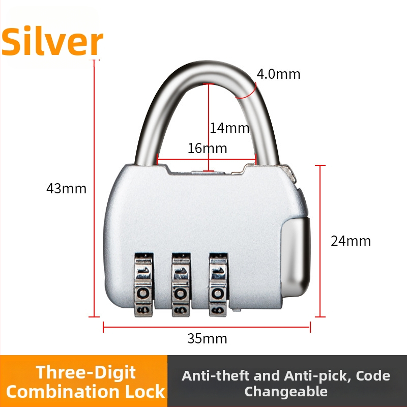 Karikatūras paroles mehāniska aizslēga skapis un bagāžai – cinka sakausējums, slēdzenes stieņa biezums 3.7 mm, stieņa attālums 11 mm, modelis yx-kkmms, mūsdienīgs minimālisma stils