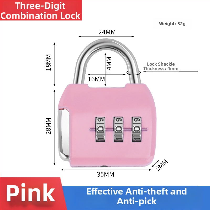 Karikatūras paroles mehāniska aizslēga skapis un bagāžai – cinka sakausējums, slēdzenes stieņa biezums 3.7 mm, stieņa attālums 11 mm, modelis yx-kkmms, mūsdienīgs minimālisma stils