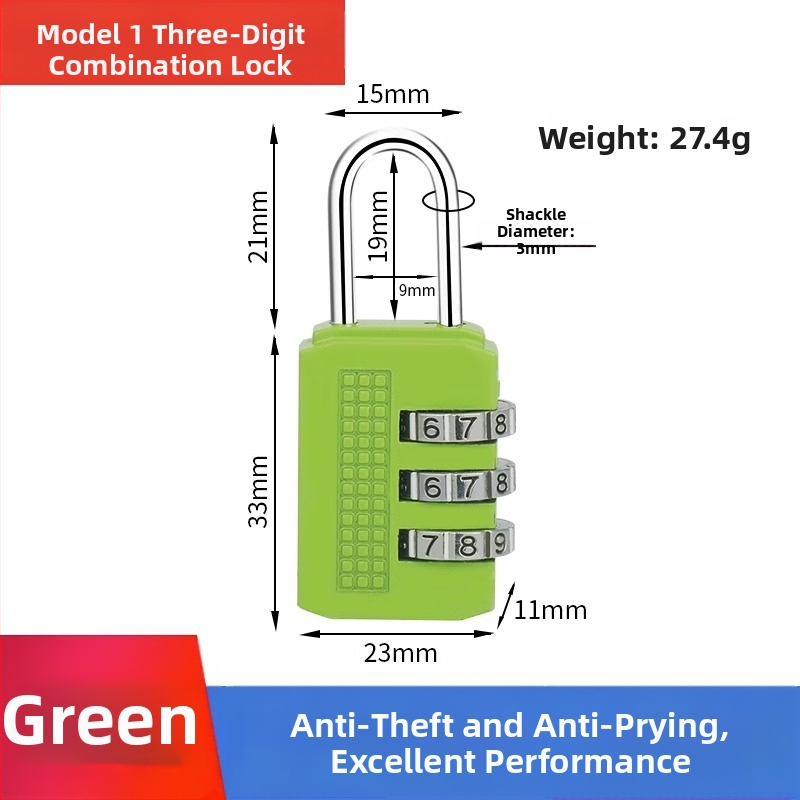 Karikatūras paroles mehāniska aizslēga skapis un bagāžai – cinka sakausējums, slēdzenes stieņa biezums 3.7 mm, stieņa attālums 11 mm, modelis yx-kkmms, mūsdienīgs minimālisma stils