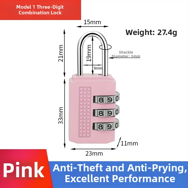 Karikatūras paroles mehāniska aizslēga skapis un bagāžai – cinka sakausējums, slēdzenes stieņa biezums 3.7 mm, stieņa attālums 11 mm, modelis yx-kkmms, mūsdienīgs minimālisma stils