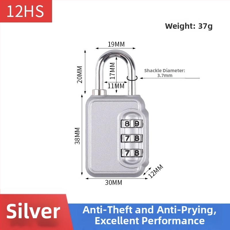 Karikatūras paroles mehāniska aizslēga skapis un bagāžai – cinka sakausējums, slēdzenes stieņa biezums 3.7 mm, stieņa attālums 11 mm, modelis yx-kkmms, mūsdienīgs minimālisma stils