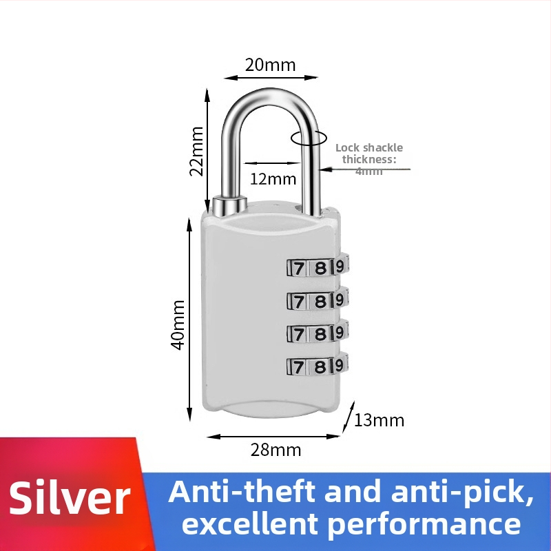Karikatūras paroles mehāniska aizslēga skapis un bagāžai – cinka sakausējums, slēdzenes stieņa biezums 3.7 mm, stieņa attālums 11 mm, modelis yx-kkmms, mūsdienīgs minimālisma stils