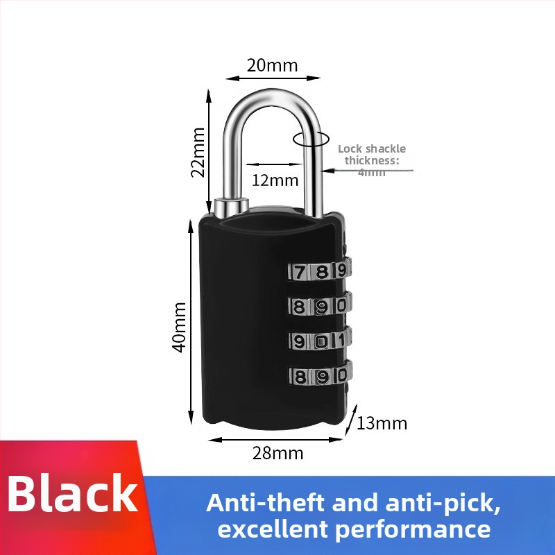 Karikatūras paroles mehāniska aizslēga skapis un bagāžai – cinka sakausējums, slēdzenes stieņa biezums 3.7 mm, stieņa attālums 11 mm, modelis yx-kkmms, mūsdienīgs minimālisma stils