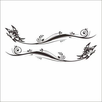 Рефлекторен автомобилен стикер с мотив пеперуда и цветя, устойчив на надрасквания, персонализиран, съвместим с общи модели (Лепило: капещо лепило; Тип: антиколизионна смес; Модел: Общ)