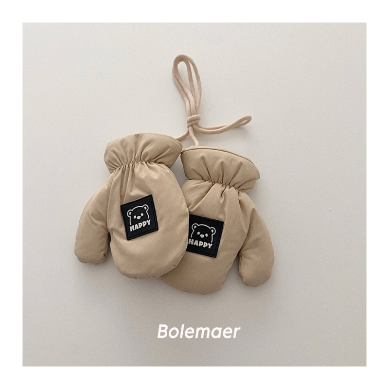 Dječje rukavice — kvilirane tople za vanjsku upotrebu, unisex, jesen/zima, korejski stil, rukavice s podijeljenim prstima, crtani dizajn