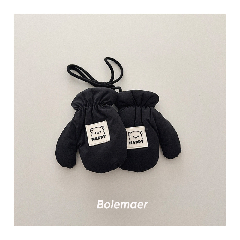 Dječje rukavice — kvilirane tople za vanjsku upotrebu, unisex, jesen/zima, korejski stil, rukavice s podijeljenim prstima, crtani dizajn