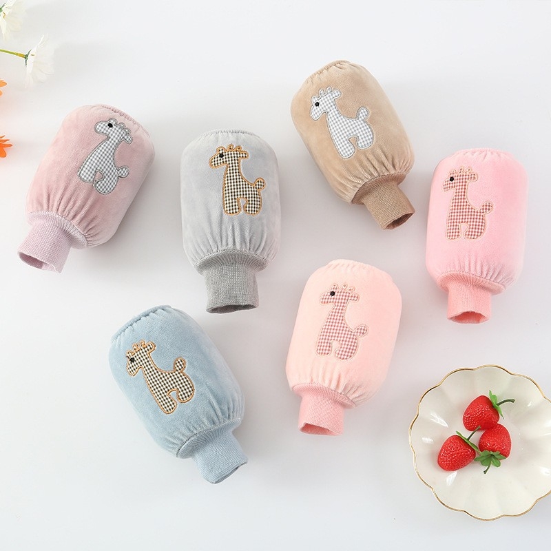 Bērnu ziemas siltas piedurknes - flanelis, izšuvums