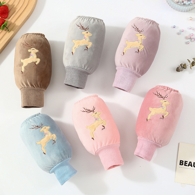 Bērnu ziemas siltas piedurknes - flanelis, izšuvums