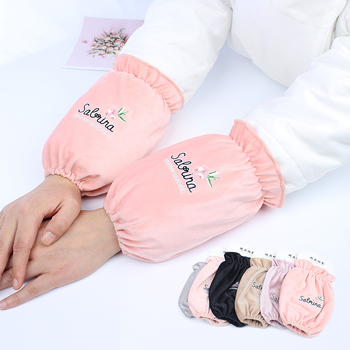 Unisex velūra roku sargi ar ziedu rakstu, pret netīrību, rudens-ziemas sezona, drukāts