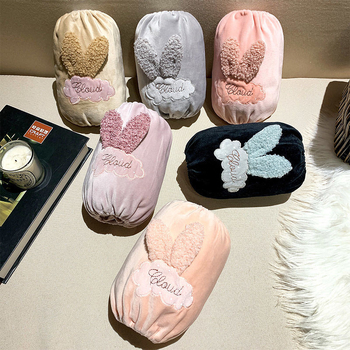 Sievietēm roku aizsargrūpēji mājas darbiem — karikatūras raksts, izšūts, pret netīrīšanu, kristāla samts materiāls, ziema- pavasaris- rudens