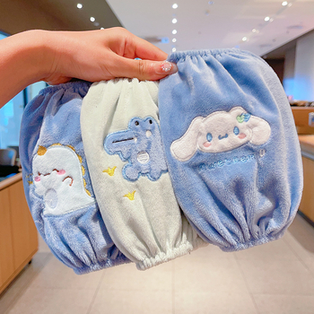 Παιδικά βελούδινα προστατευτικά μανικιών - αντιβρωμικά, unisex, κεντημένα, Κορεάτικο στυλ (Κυκλοφορεί φθινόπωρο 2024)