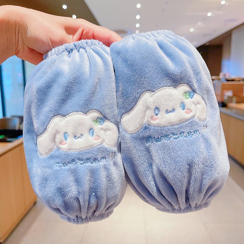 Παιδικά βελούδινα προστατευτικά μανικιών - αντιβρωμικά, unisex, κεντημένα, Κορεάτικο στυλ (Κυκλοφορεί φθινόπωρο 2024)