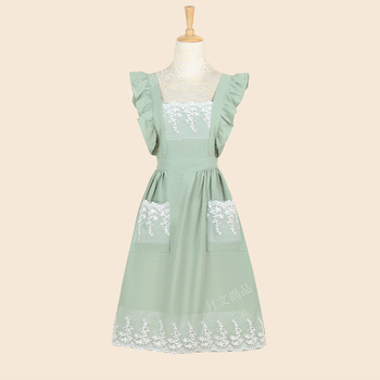 Korejskog stila bez rukava pregača s čipkom, od 100% pamuka, otporna na mrlje