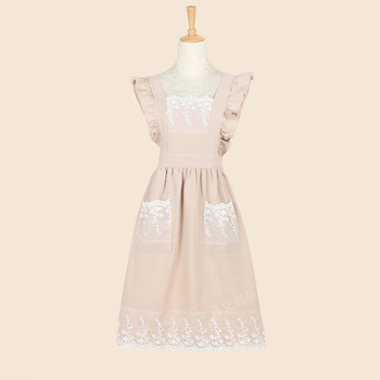 Korejskog stila bez rukava pregača s čipkom, od 100% pamuka, otporna na mrlje