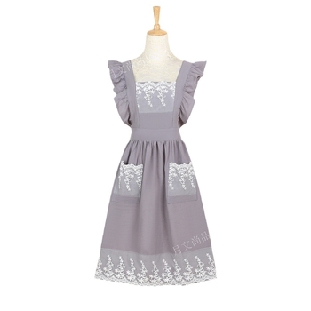 Korejskog stila bez rukava pregača s čipkom, od 100% pamuka, otporna na mrlje