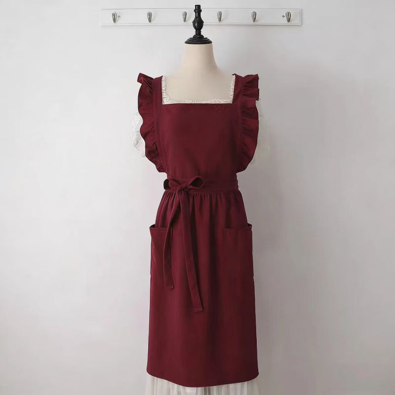 Korejskog stila bez rukava pregača s čipkom, od 100% pamuka, otporna na mrlje