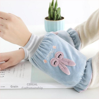 Bērnu zamatainas piedurkņu aizsargi ar zaķa rakstu, pret netīrumiem, multfilmas stilā