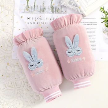 Bērnu zamatainas piedurkņu aizsargi ar zaķa rakstu, pret netīrumiem, multfilmas stilā