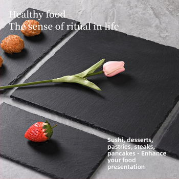 Looduslik šlatsi akmeenplaat, ebakorrapärase kujuga, mikrolainetega sobiv, hotellitoid