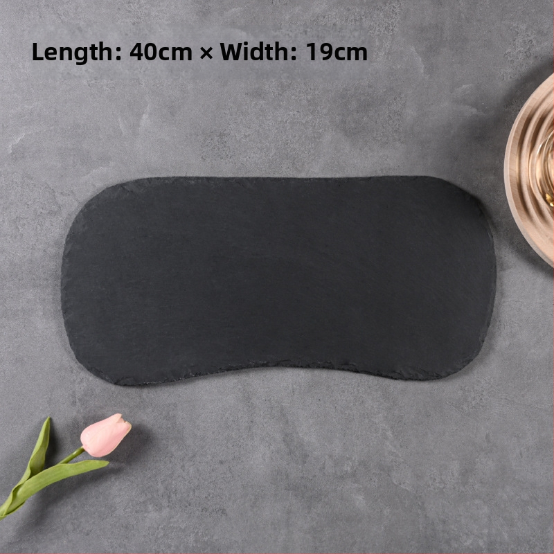 Looduslik šlatsi akmeenplaat, ebakorrapärase kujuga, mikrolainetega sobiv, hotellitoid