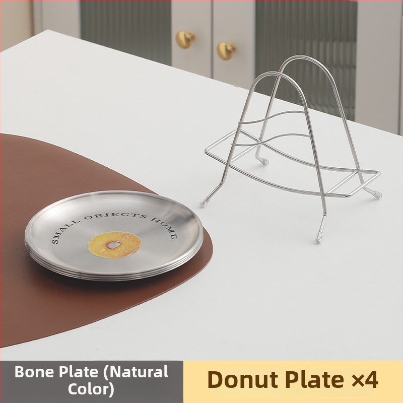 Nerūdijančio plieno kaulų indas, apvalios formos, šiaurietiškas stilius, keli raštai, paviršiaus spausdinimas