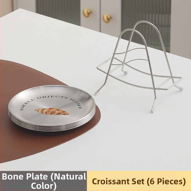 Nerūdijančio plieno kaulų indas, apvalios formos, šiaurietiškas stilius, keli raštai, paviršiaus spausdinimas