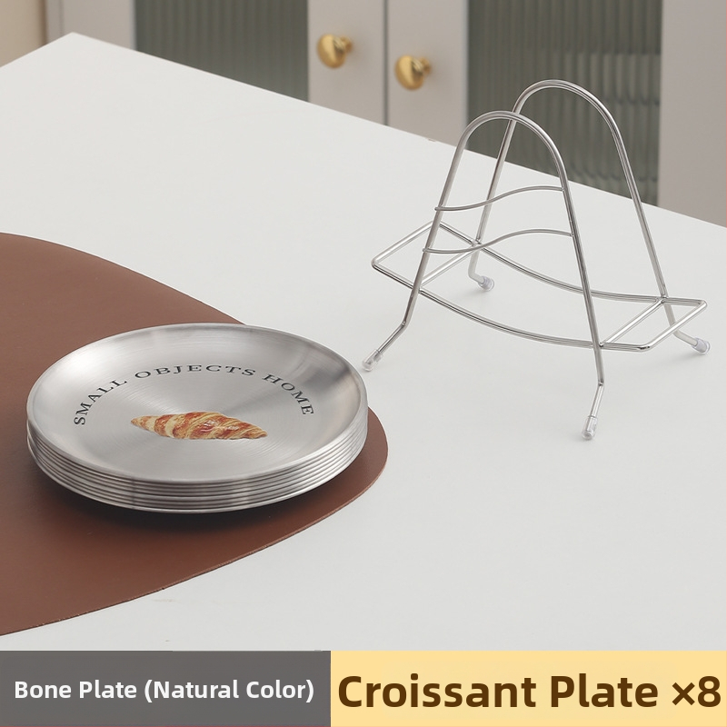 Nerūdijančio plieno kaulų indas, apvalios formos, šiaurietiškas stilius, keli raštai, paviršiaus spausdinimas