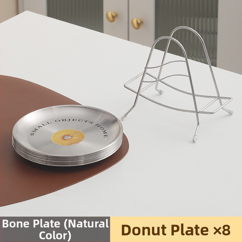 Nerūdijančio plieno kaulų indas, apvalios formos, šiaurietiškas stilius, keli raštai, paviršiaus spausdinimas